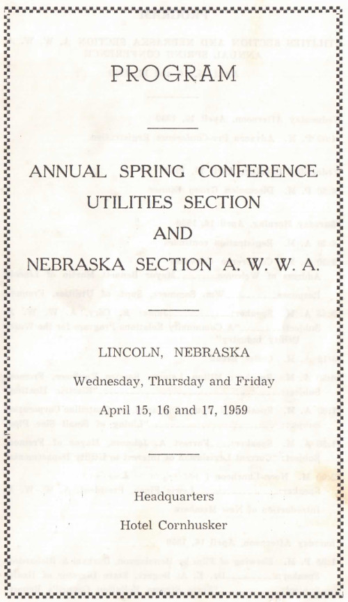 1959 meeting agenda
